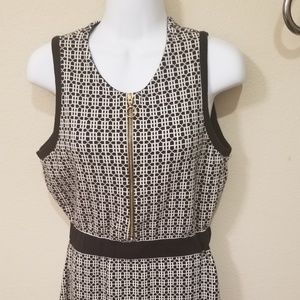 Black and white knit dress